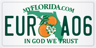 FL license plate EURA06