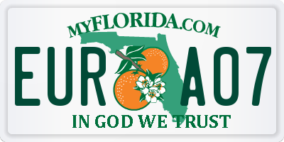 FL license plate EURA07