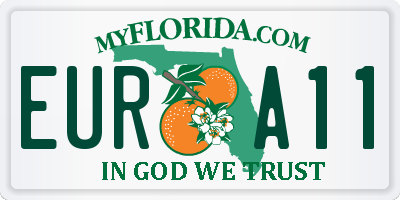 FL license plate EURA11