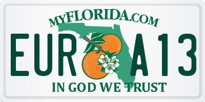 FL license plate EURA13