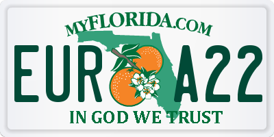 FL license plate EURA22