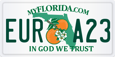 FL license plate EURA23