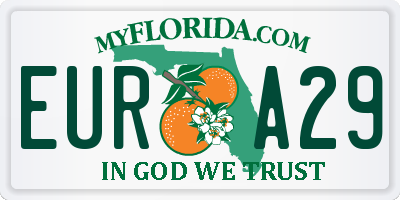 FL license plate EURA29