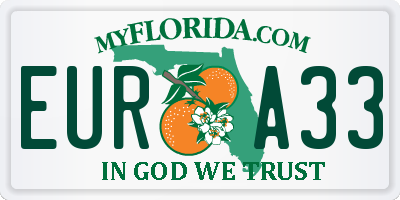 FL license plate EURA33