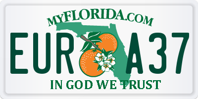 FL license plate EURA37