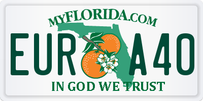 FL license plate EURA40