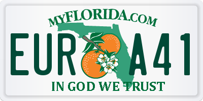 FL license plate EURA41