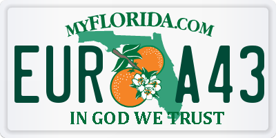 FL license plate EURA43