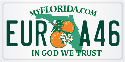 FL license plate EURA46