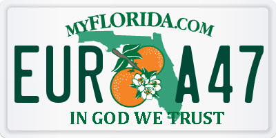 FL license plate EURA47