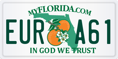 FL license plate EURA61