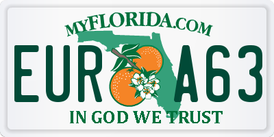 FL license plate EURA63