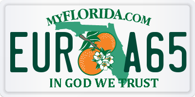 FL license plate EURA65