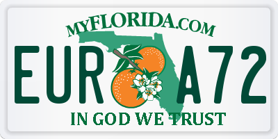 FL license plate EURA72
