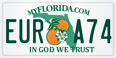 FL license plate EURA74