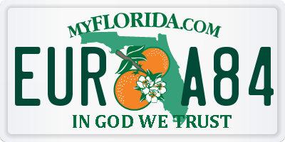 FL license plate EURA84