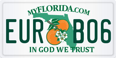 FL license plate EURB06