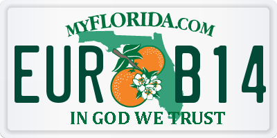 FL license plate EURB14