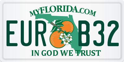 FL license plate EURB32