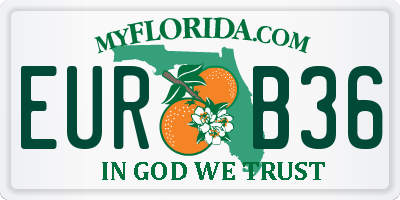 FL license plate EURB36