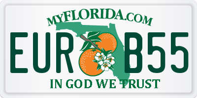 FL license plate EURB55