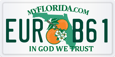FL license plate EURB61