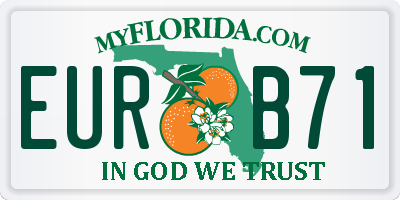 FL license plate EURB71
