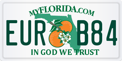 FL license plate EURB84