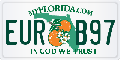 FL license plate EURB97