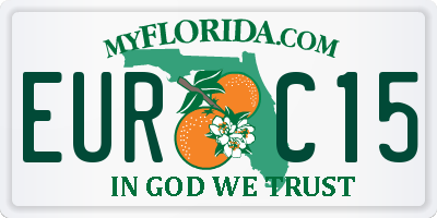 FL license plate EURC15