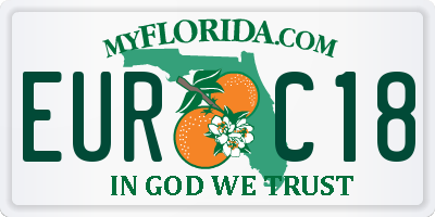 FL license plate EURC18