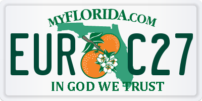 FL license plate EURC27