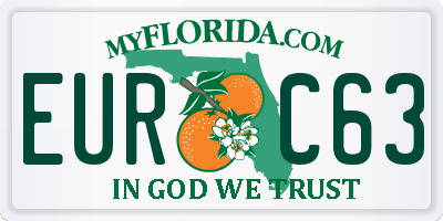 FL license plate EURC63