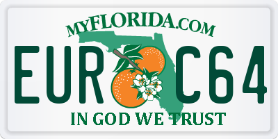FL license plate EURC64
