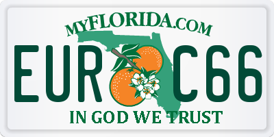FL license plate EURC66