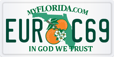FL license plate EURC69