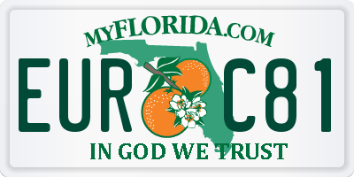 FL license plate EURC81