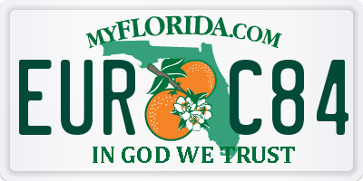 FL license plate EURC84