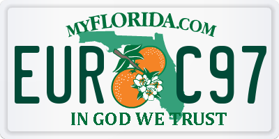 FL license plate EURC97