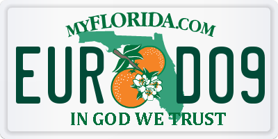 FL license plate EURD09