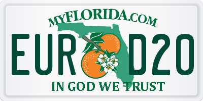 FL license plate EURD20