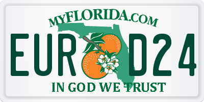 FL license plate EURD24