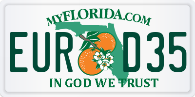 FL license plate EURD35