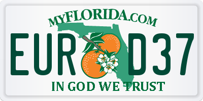 FL license plate EURD37