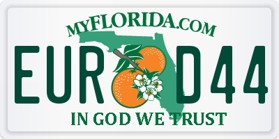 FL license plate EURD44