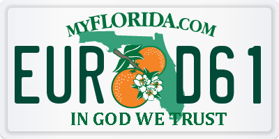 FL license plate EURD61