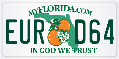 FL license plate EURD64