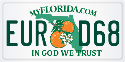 FL license plate EURD68