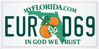 FL license plate EURD69