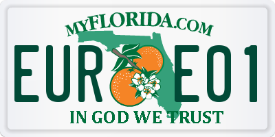FL license plate EURE01